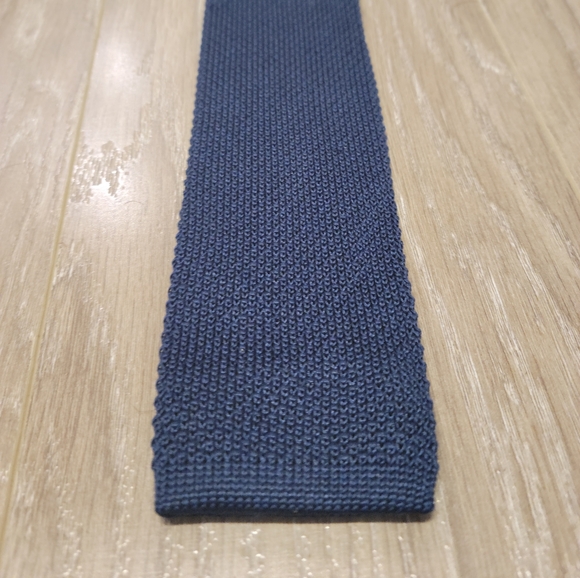Tommy Hilfiger 100 percent Silk-Knitted tie-Blue-OS - Picture 5 of 6